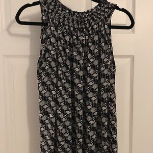 Loft Flamingo Print Sleeveless Top